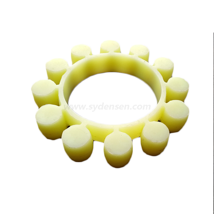 Densen customized plum blossom shape polyurethane hexagonal plum elastic cushion for plum coupling