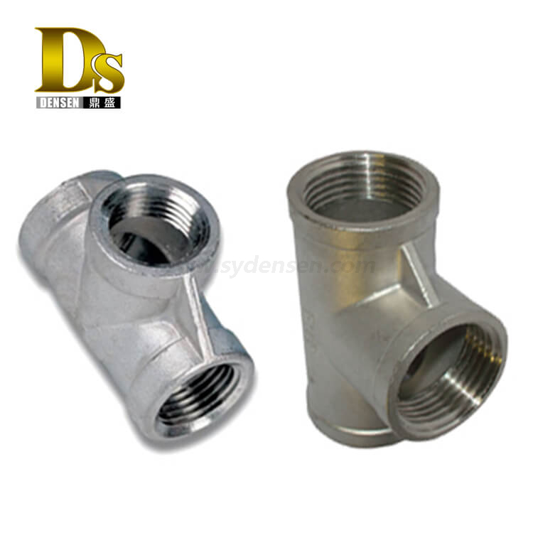 Densen customized Stainless Steel Threaded Equal Tee Forged
