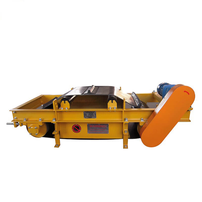 Densen Customized Cross belt magnetic separator with suspension permanent magnet for iron removing in ferrous metal recycling