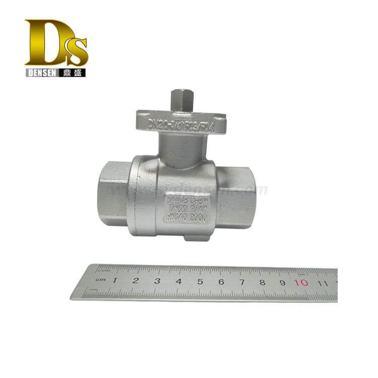 Densen Customized stainless steel 316 Silicon sol casting and machining 2 PC ball valve body,check valve body