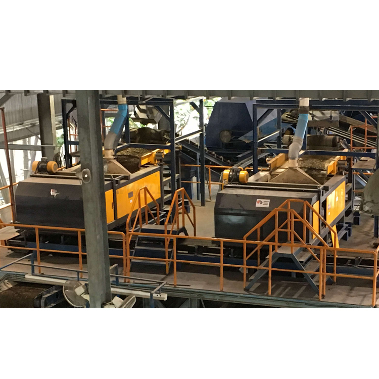 Eddy current separator used in glass scraps recycling plant for non-ferrous metal's removing of the waste glass recycling