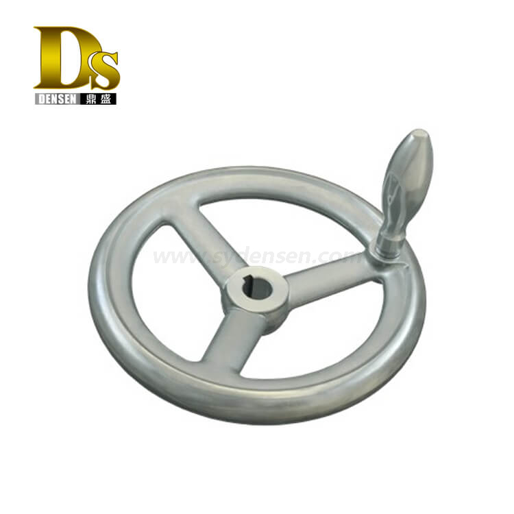 Densen Customized Aluminium Handwheel with Turned Rim - Round Hole & Fixed Grip