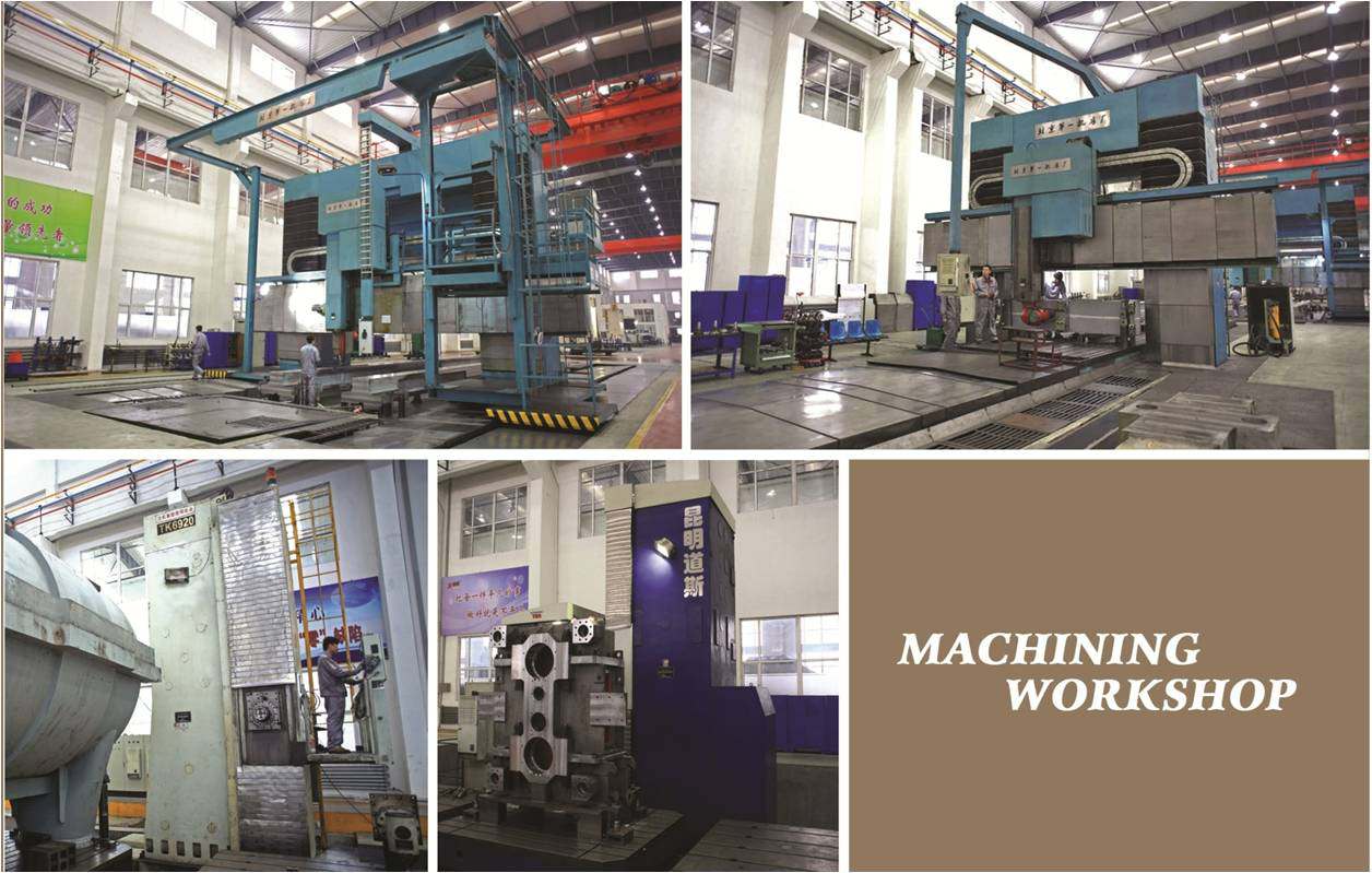 machines in big parts machining workshop