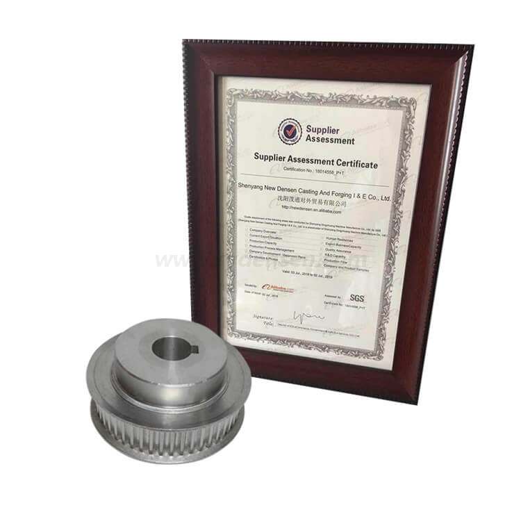 Densen Customized aluminum Precision Machining belt Pulley for Conveying equipment,aluminium machining component 