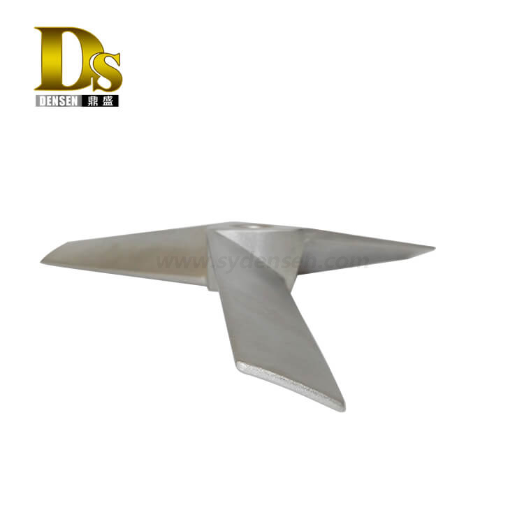 Densen Customized stainless steel 316 Silica sol casting and machining surface polished open impeller for Agitator