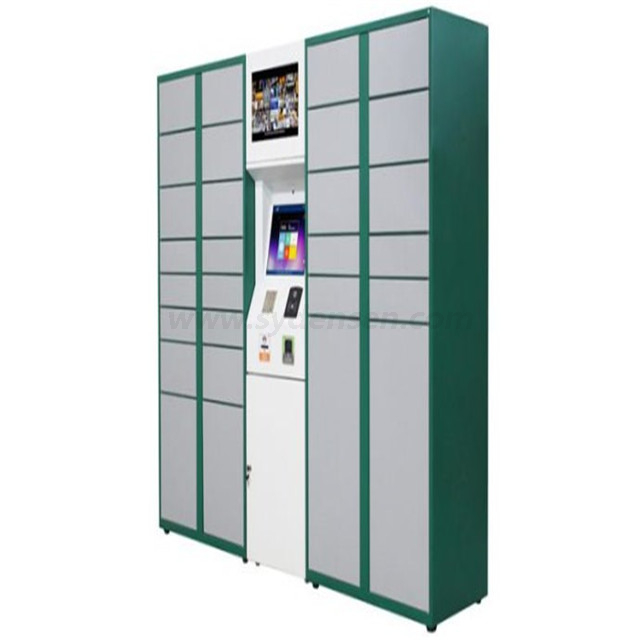 Densen customized Parcel lockers in apartments/supermarkets/office buildings with advertising screens