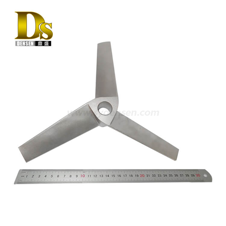 Densen Customized stainless steel 316 Silica sol casting and machining surface polished open impeller for Agitator